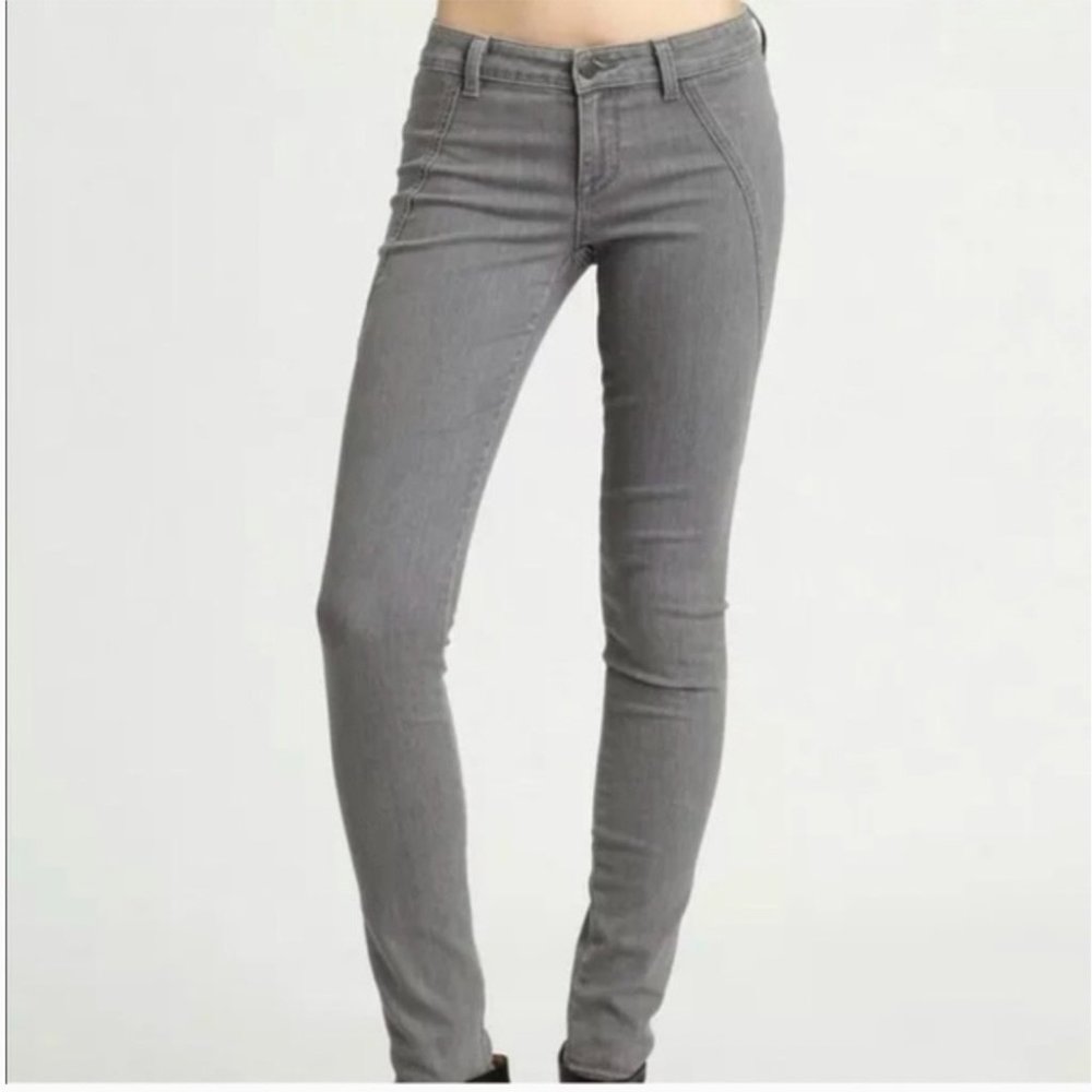 Vince Grey Skinny Seamed Stretch Legging Jeans